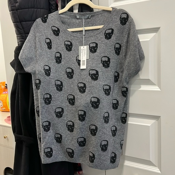 Skull Cashmere Sweaters - Cashmere short sleeve sweater - NWT